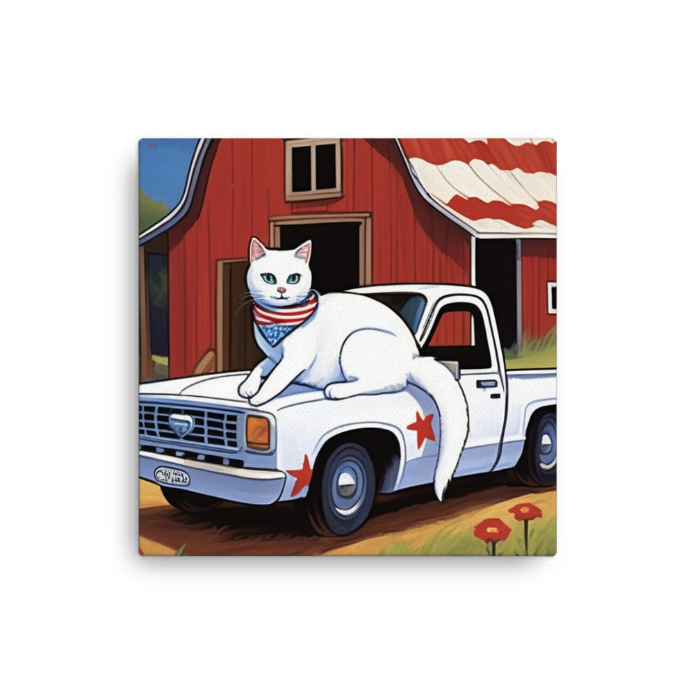 PugMug Custom White Companion Cat Canvas