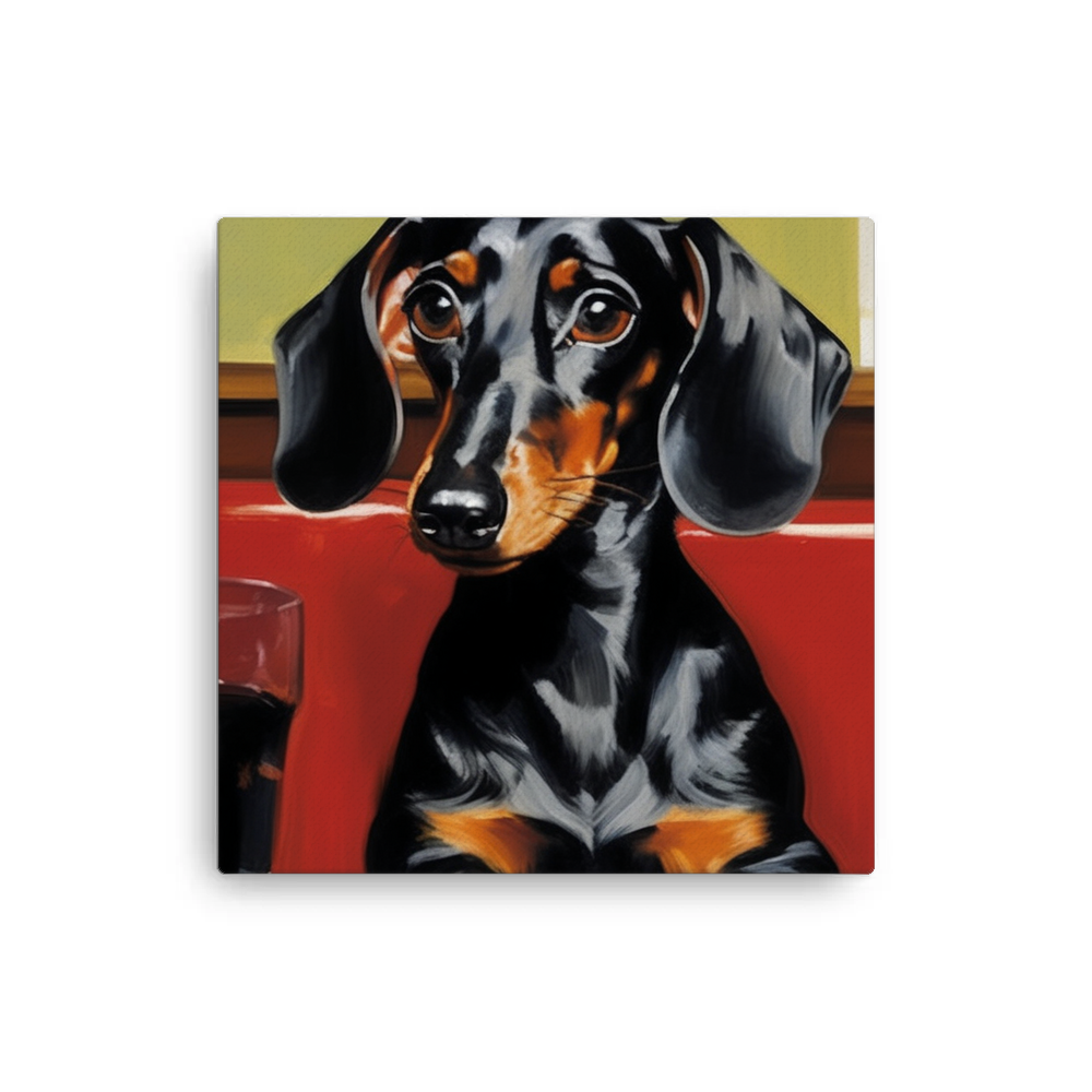 PugMug Custom Black Dachshund Canvas