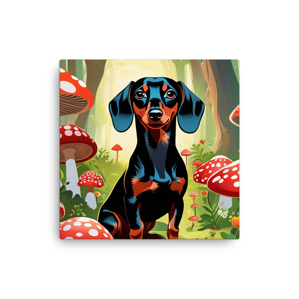 PugMug Custom Black Dachshund Canvas