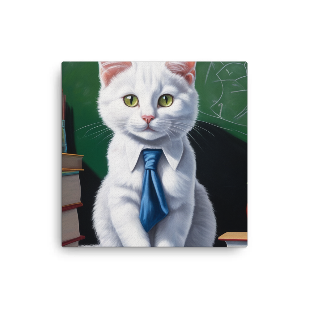 PugMug Custom White Companion Cat Canvas
