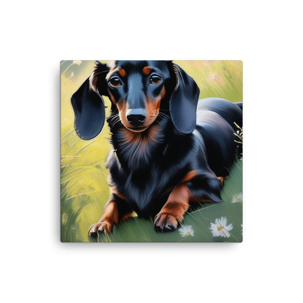 PugMug Custom Black Dachshund Canvas