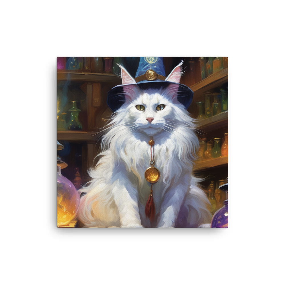 PugMug Custom White Maine Coon Cat Canvas