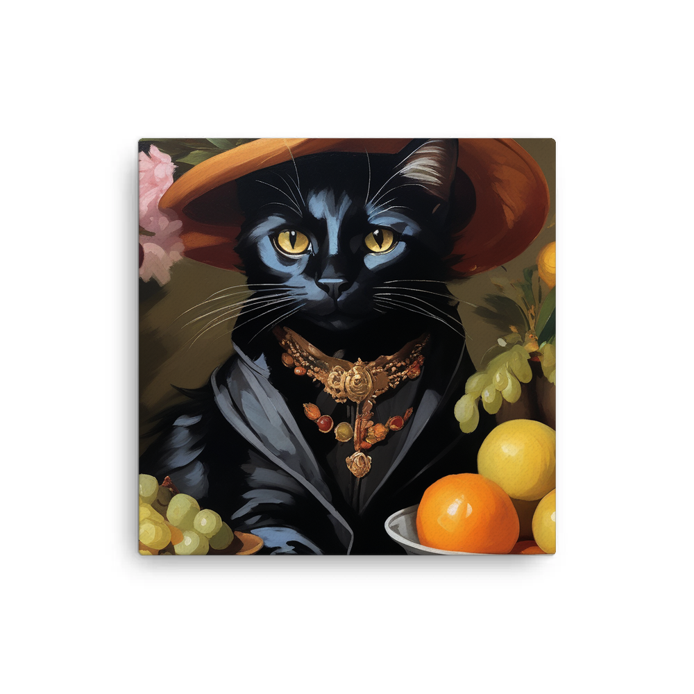 PugMug Custom Black Companion Cat Canvas