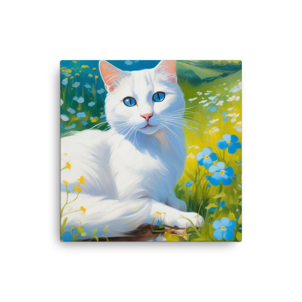 PugMug Custom White Companion Cat Canvas