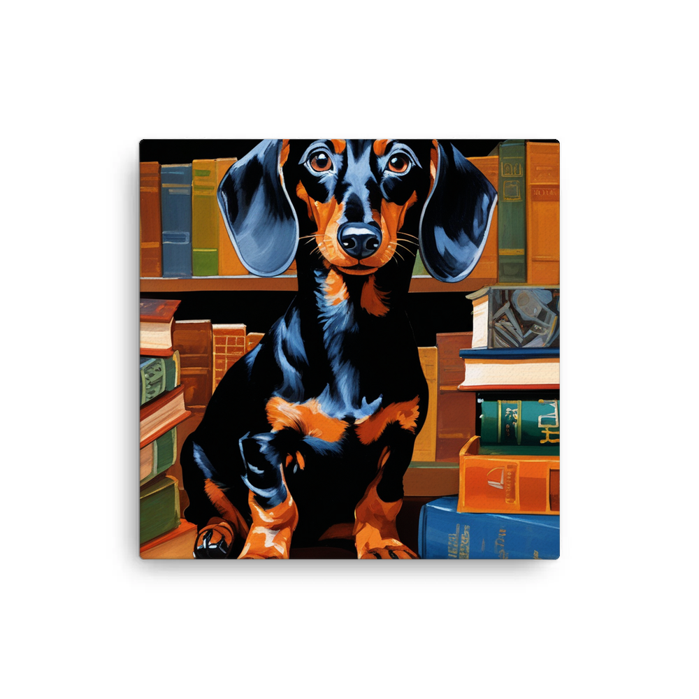 PugMug Custom Black Dachshund Canvas