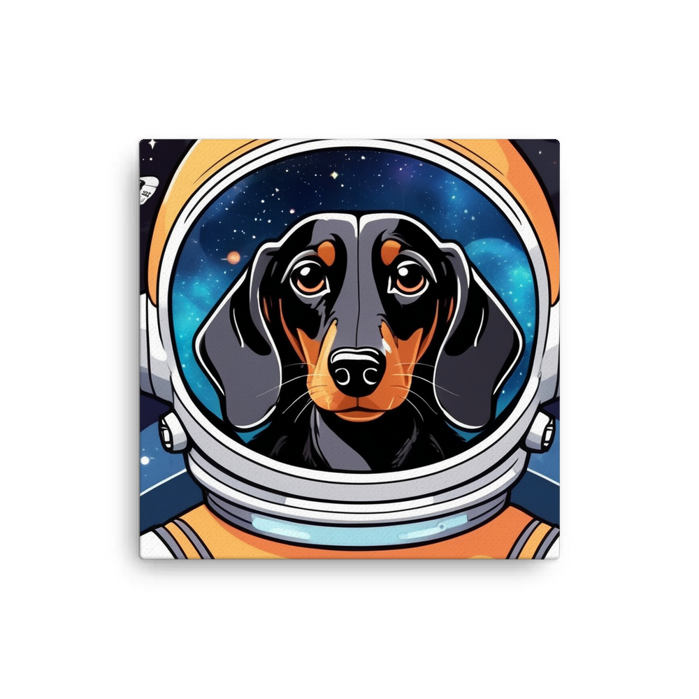 PugMug Custom Black Dachshund Canvas