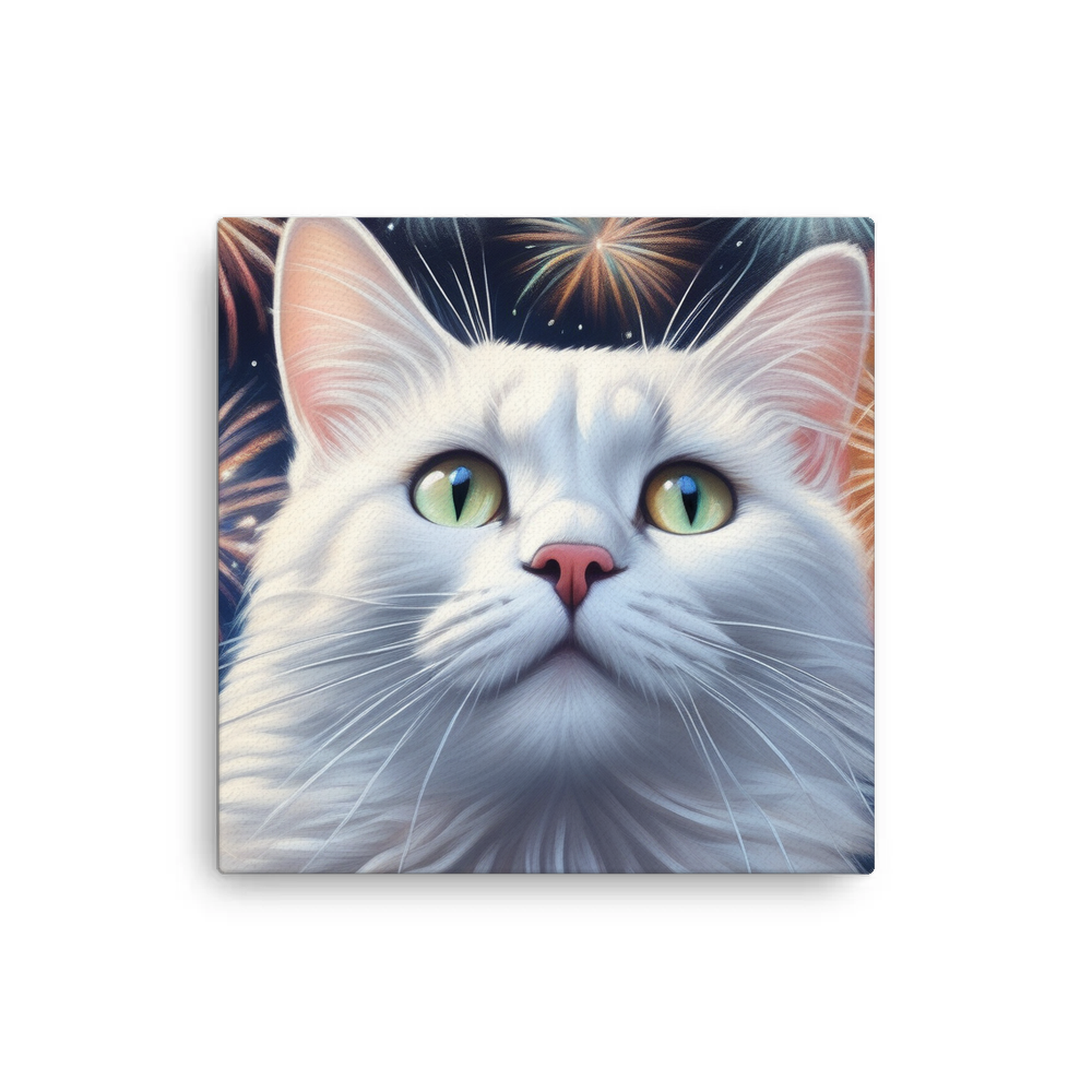 PugMug Custom White Companion Cat Canvas