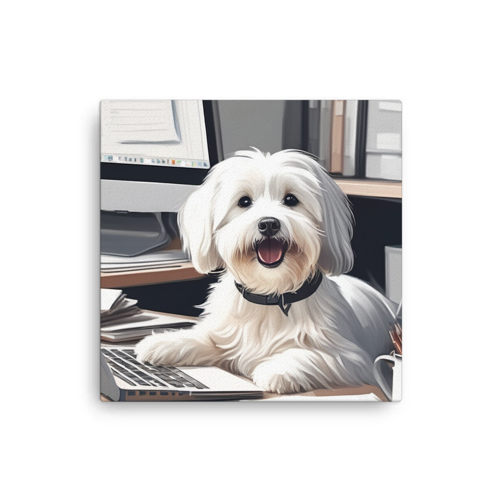 PugMug Custom White Havanese Dog Canvas