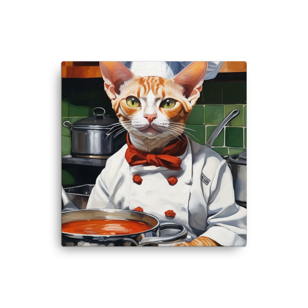 PugMug Custom Tabby Devon Rex Cat Canvas