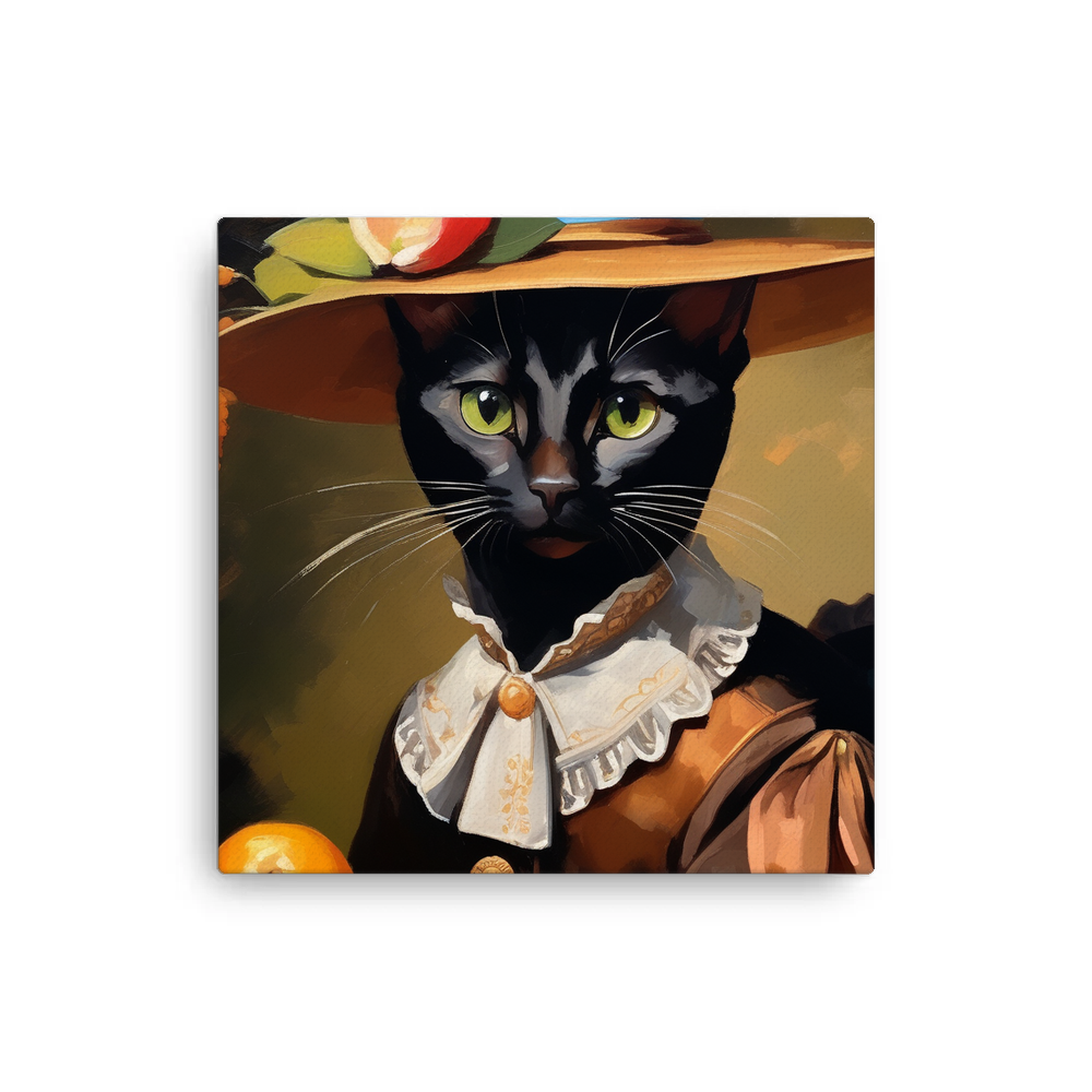 PugMug Custom Black Abyssinian Cat Canvas