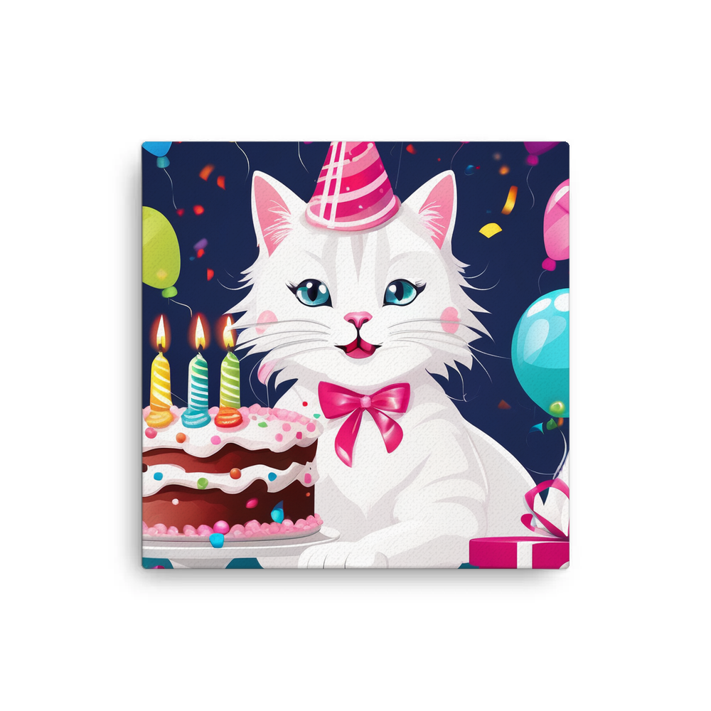 PugMug Custom White Companion Cat Canvas