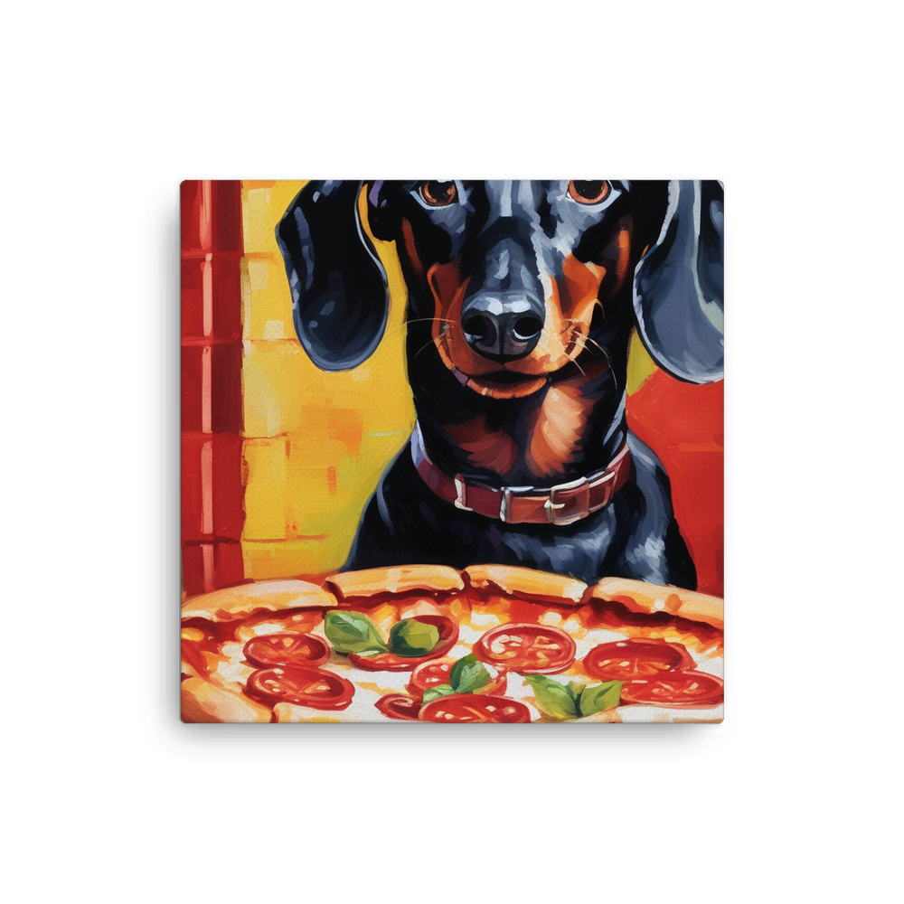 PugMug Custom Black Dachshund Canvas