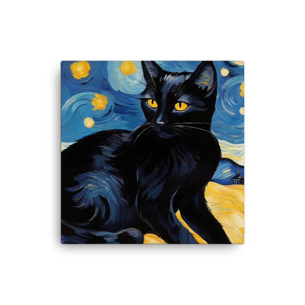 PugMug Custom Black Companion Cat Canvas