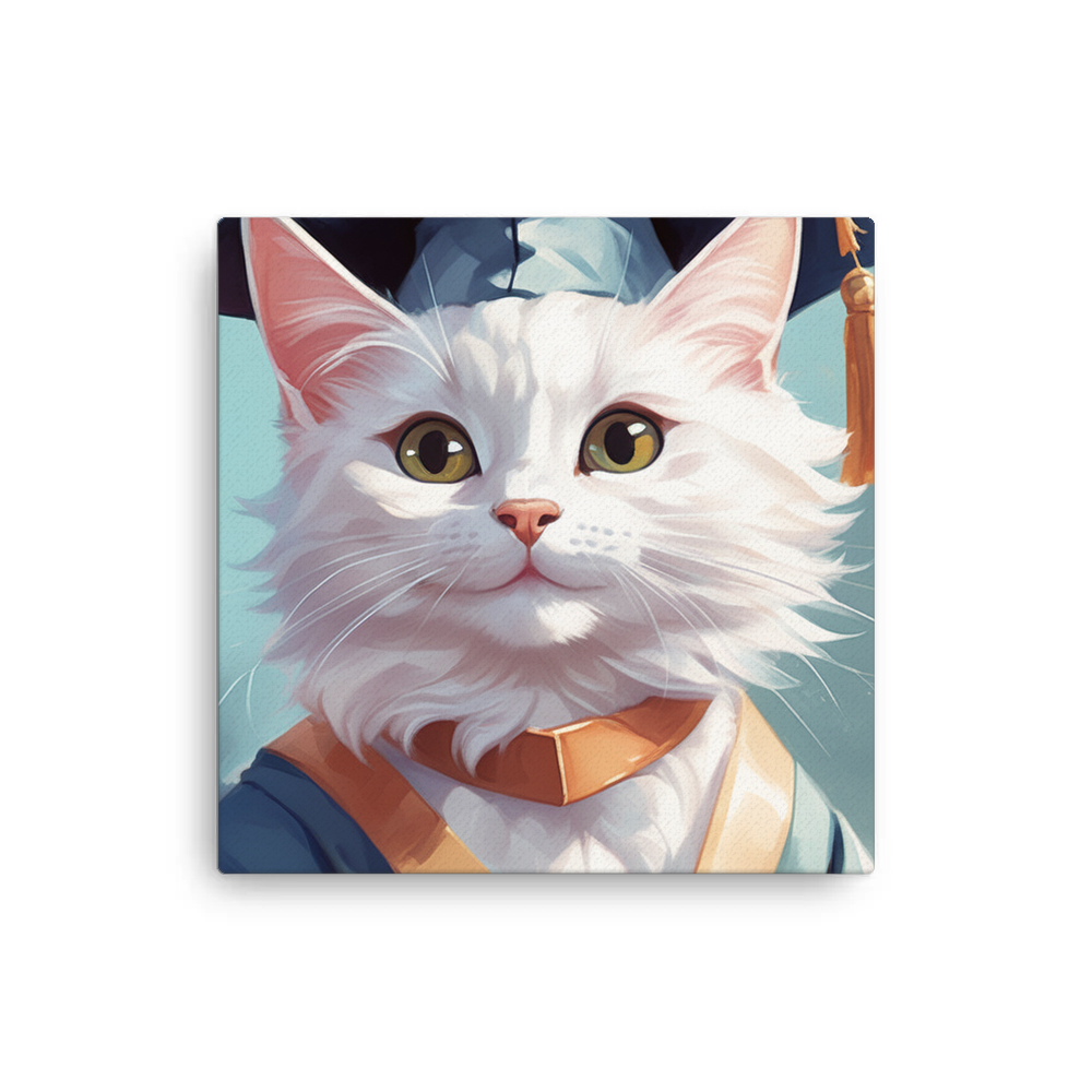 PugMug Custom White Companion Cat Canvas