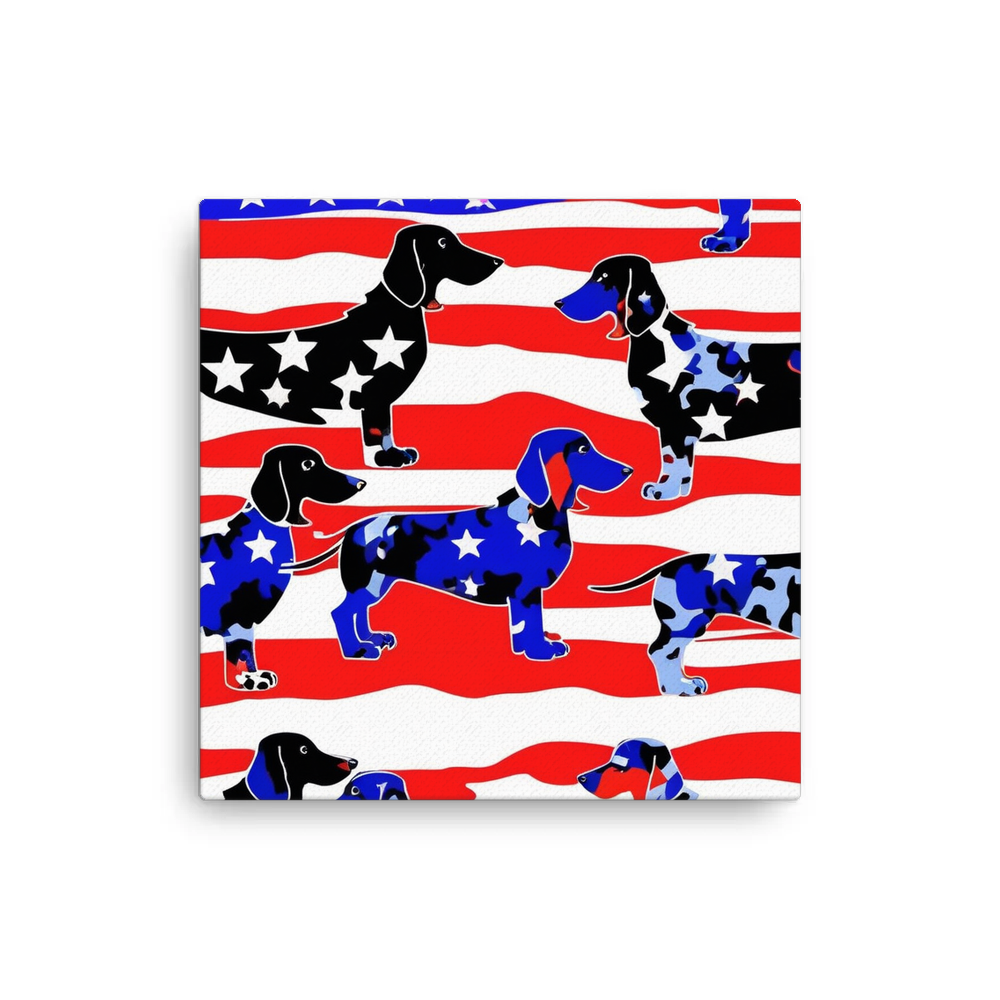 PugMug Custom Black Dachshund Canvas