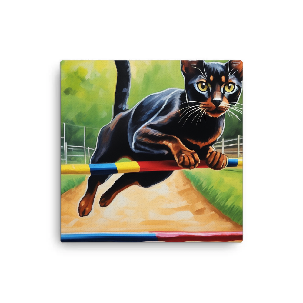 PugMug Custom Black Abyssinian Cat Canvas