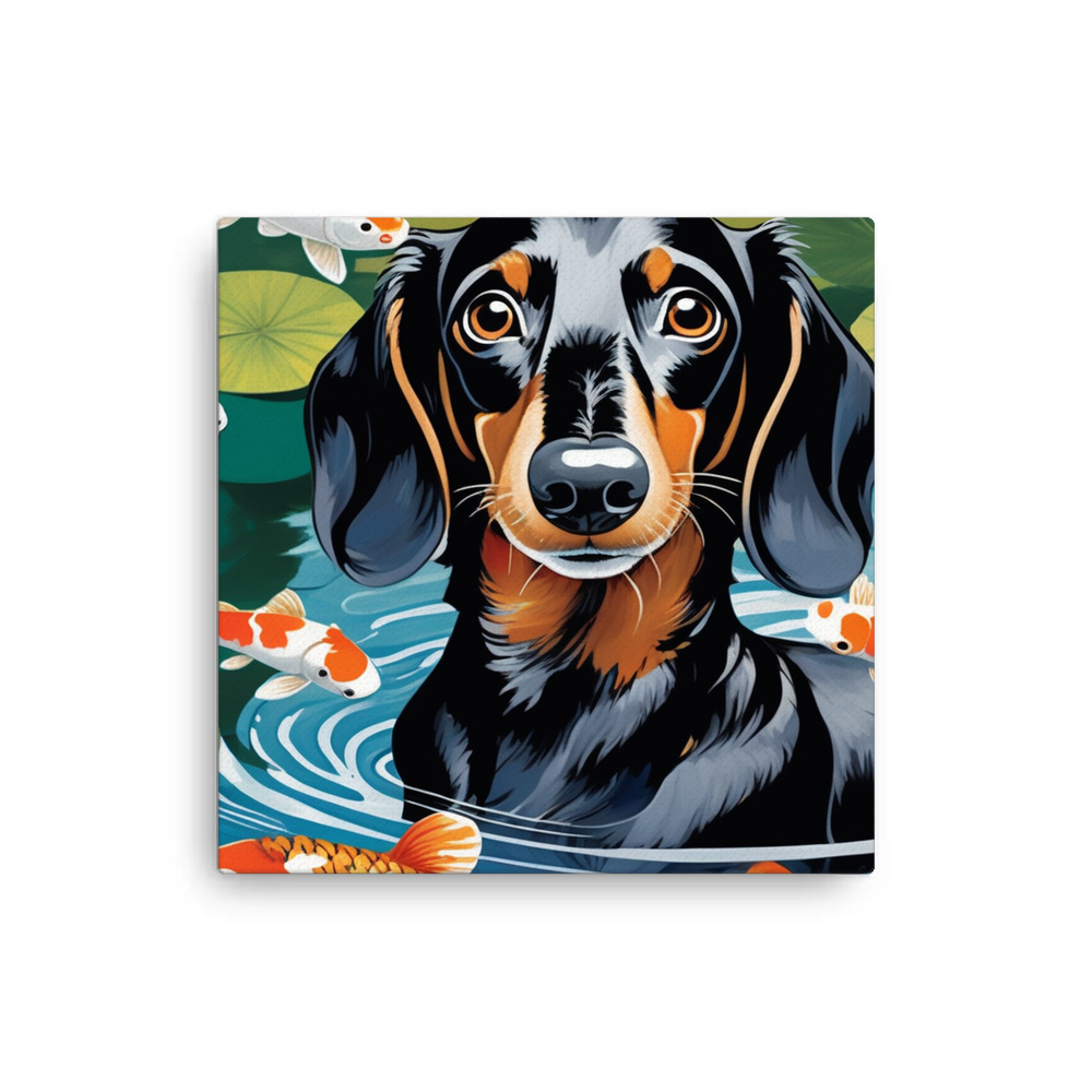 PugMug Custom Black Dachshund Canvas