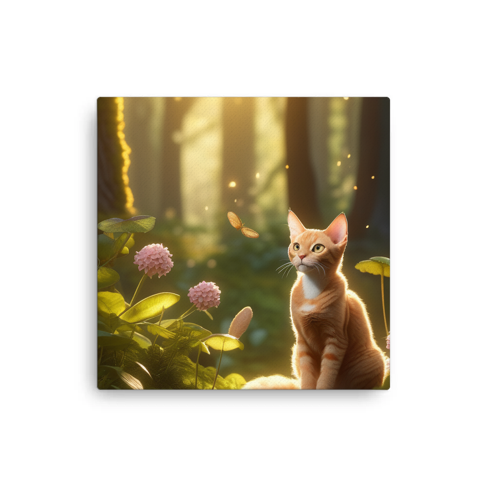 PugMug Custom Tabby Devon Rex Cat Canvas