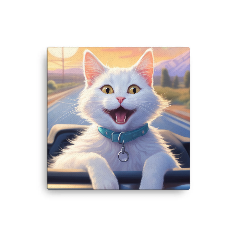 PugMug Custom White Companion Cat Canvas