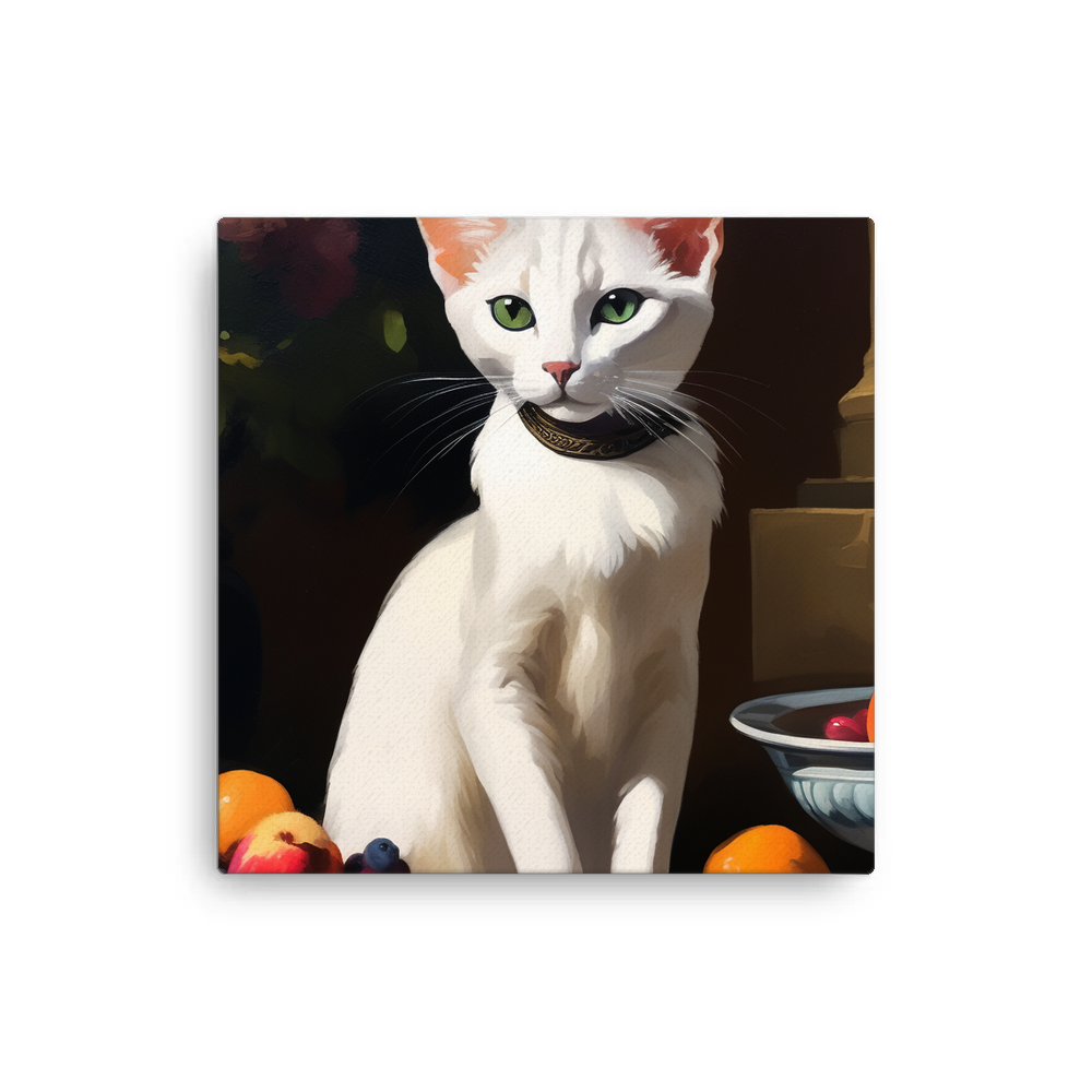 PugMug Custom White Abyssinian Cat Canvas