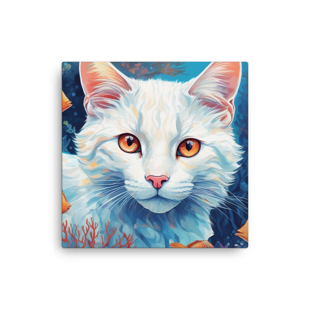 PugMug Custom White Companion Cat Canvas