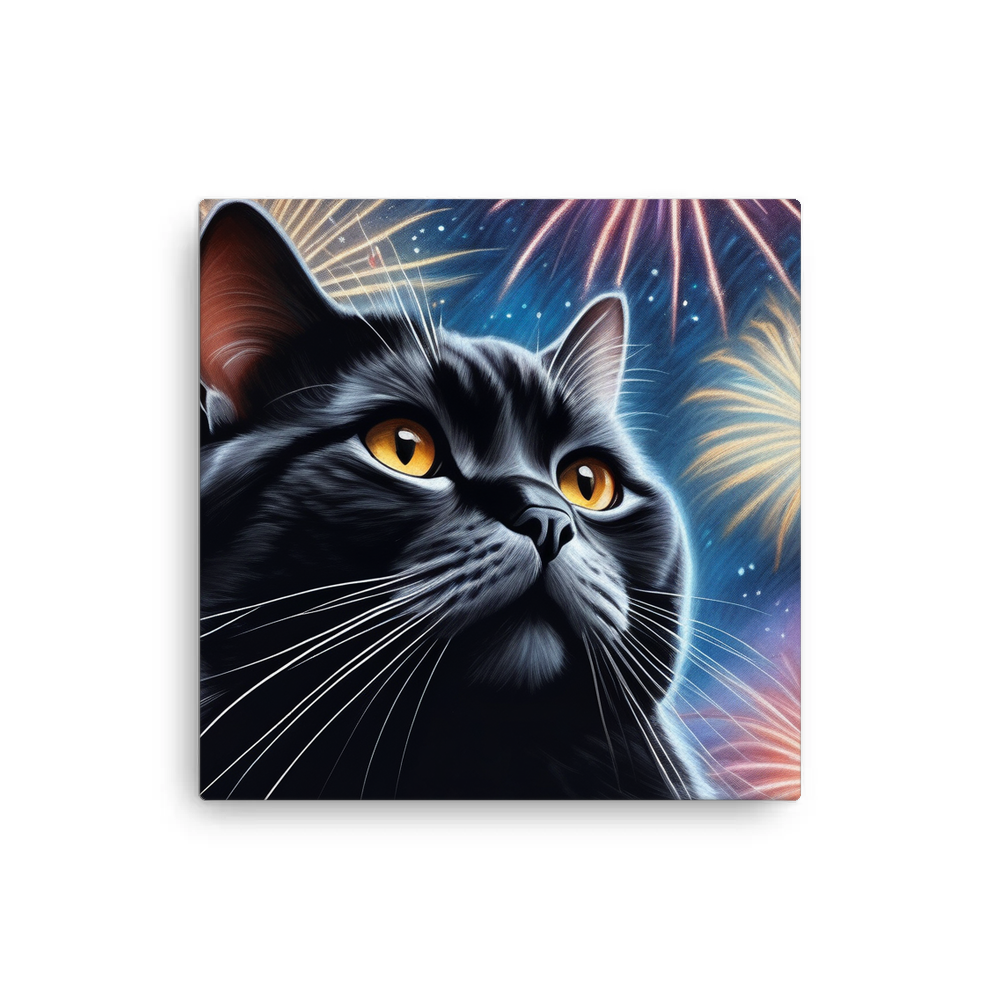 PugMug Custom Black British Shorthair Cat Canvas