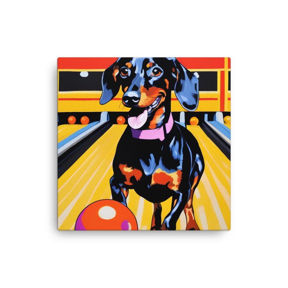 PugMug Custom Black Dachshund Canvas