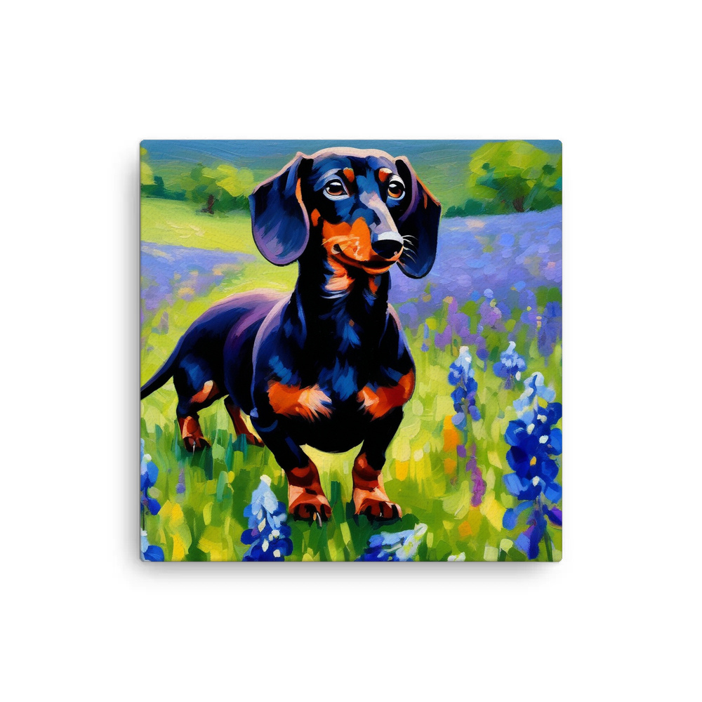 PugMug Custom Black Dachshund Canvas