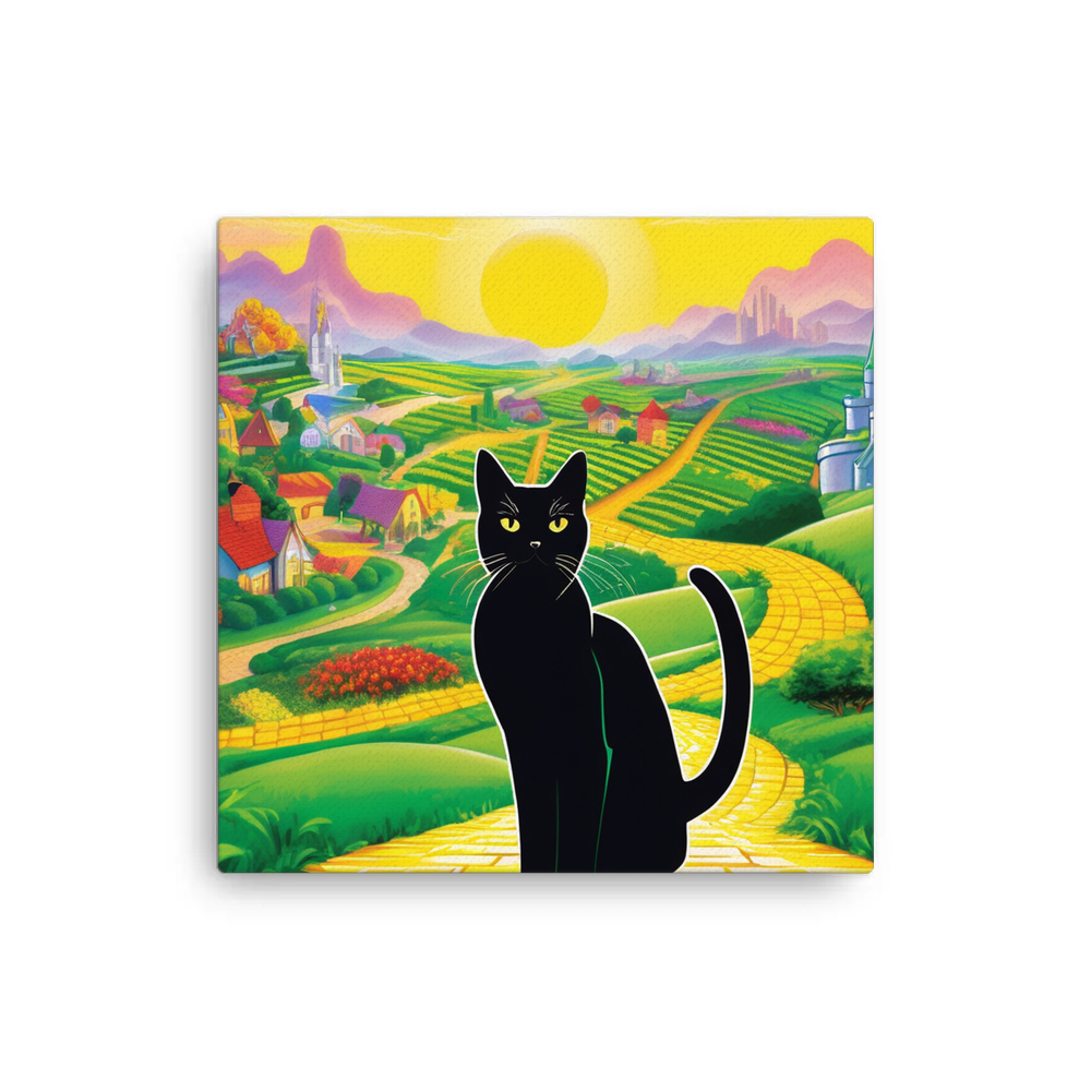 PugMug Custom Black American Shorthair Cat Canvas