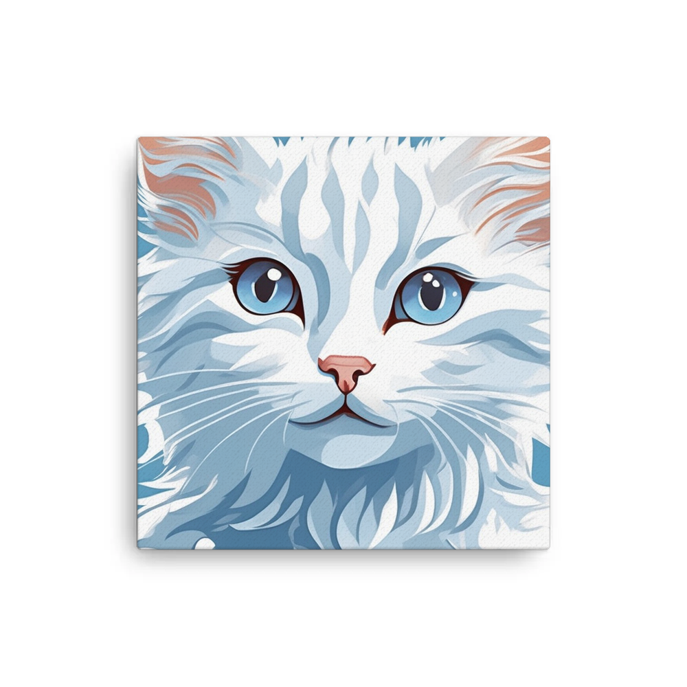 PugMug Custom White Companion Cat Canvas