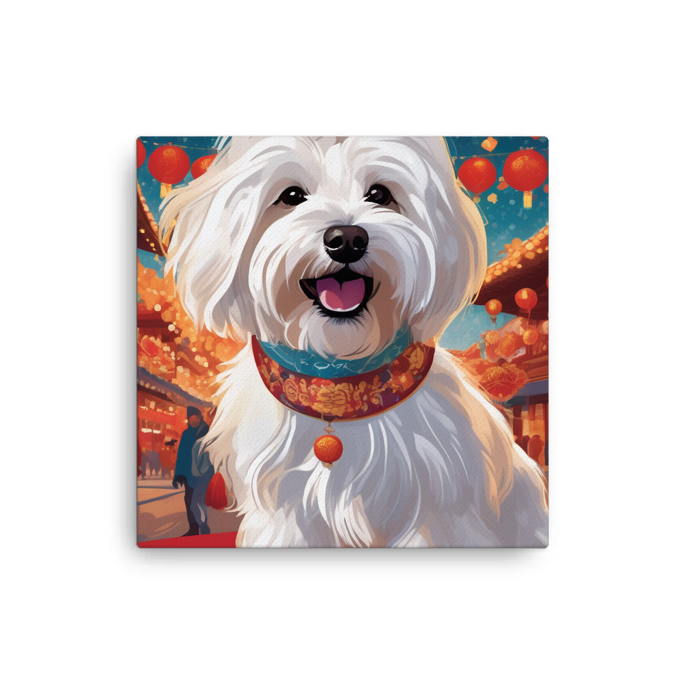 PugMug Custom White Havanese Dog Canvas