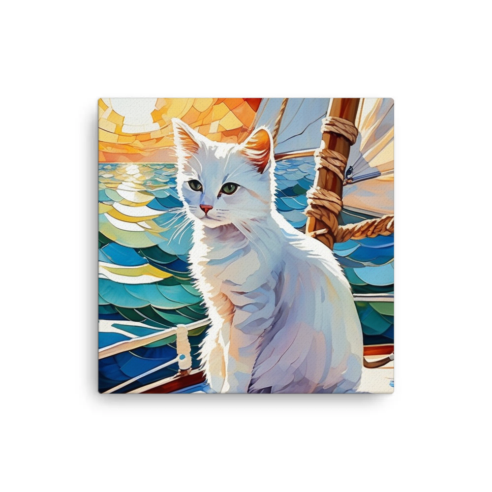 PugMug Custom White Companion Cat Canvas