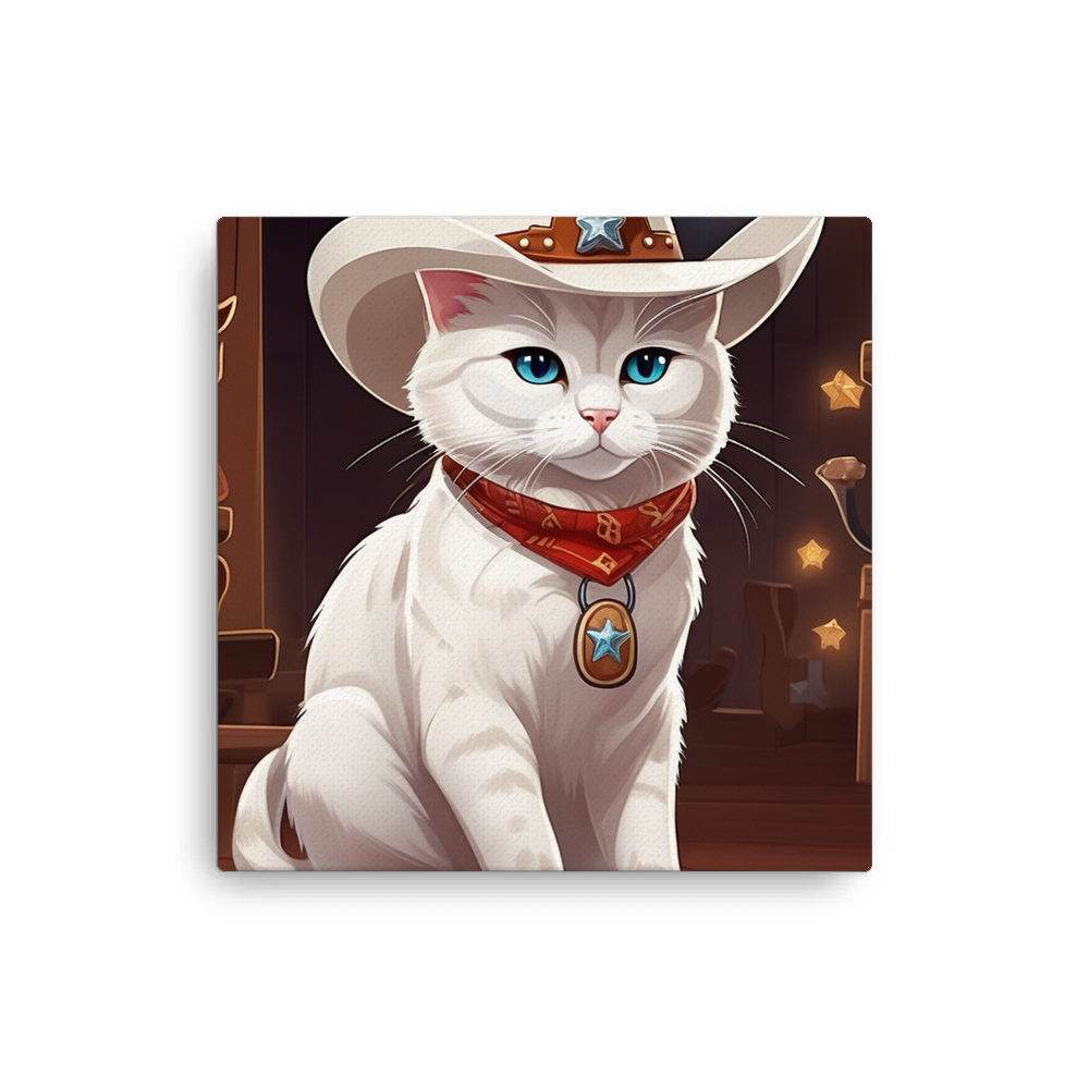 PugMug Custom White Companion Cat Canvas