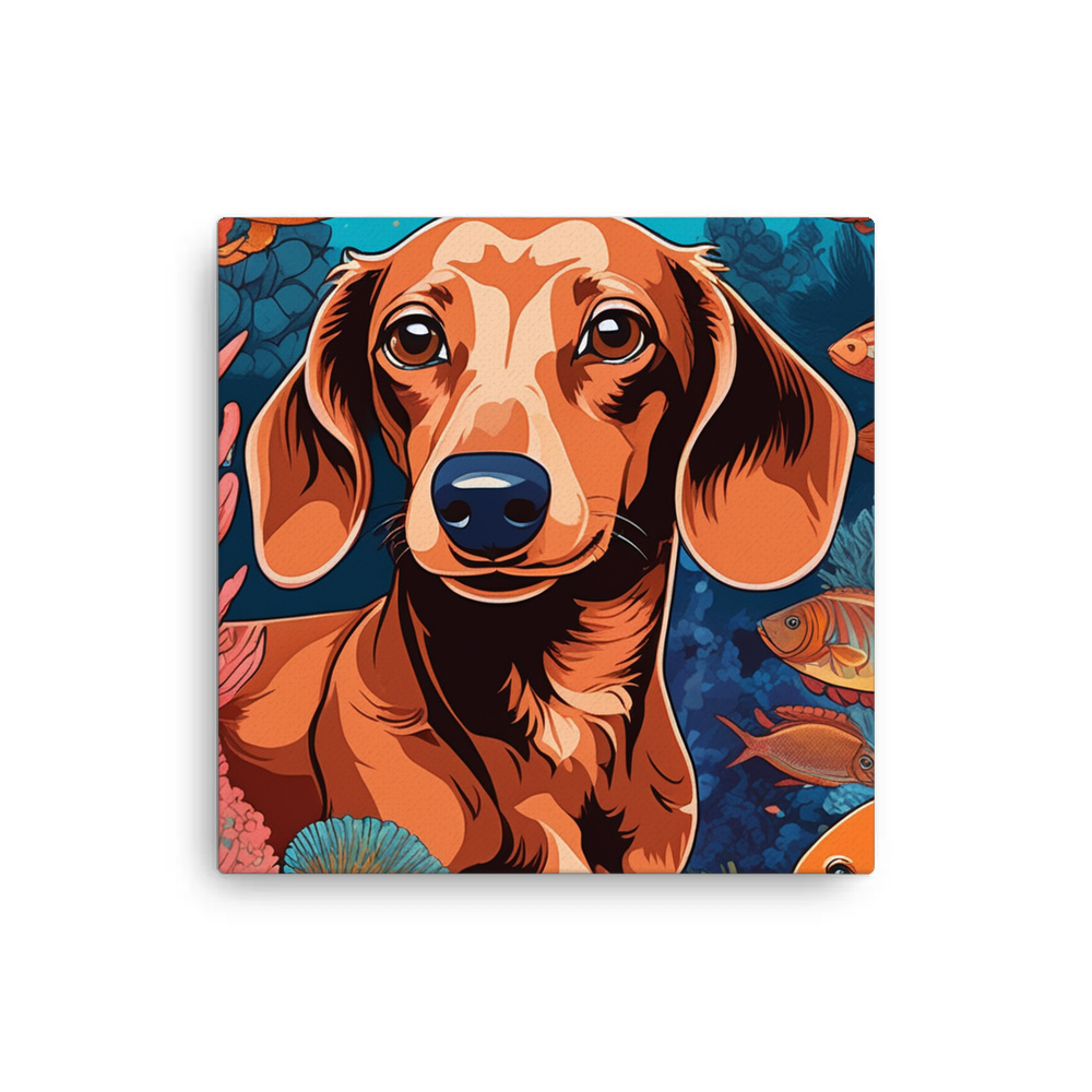 PugMug Custom Tan Dachshund Canvas