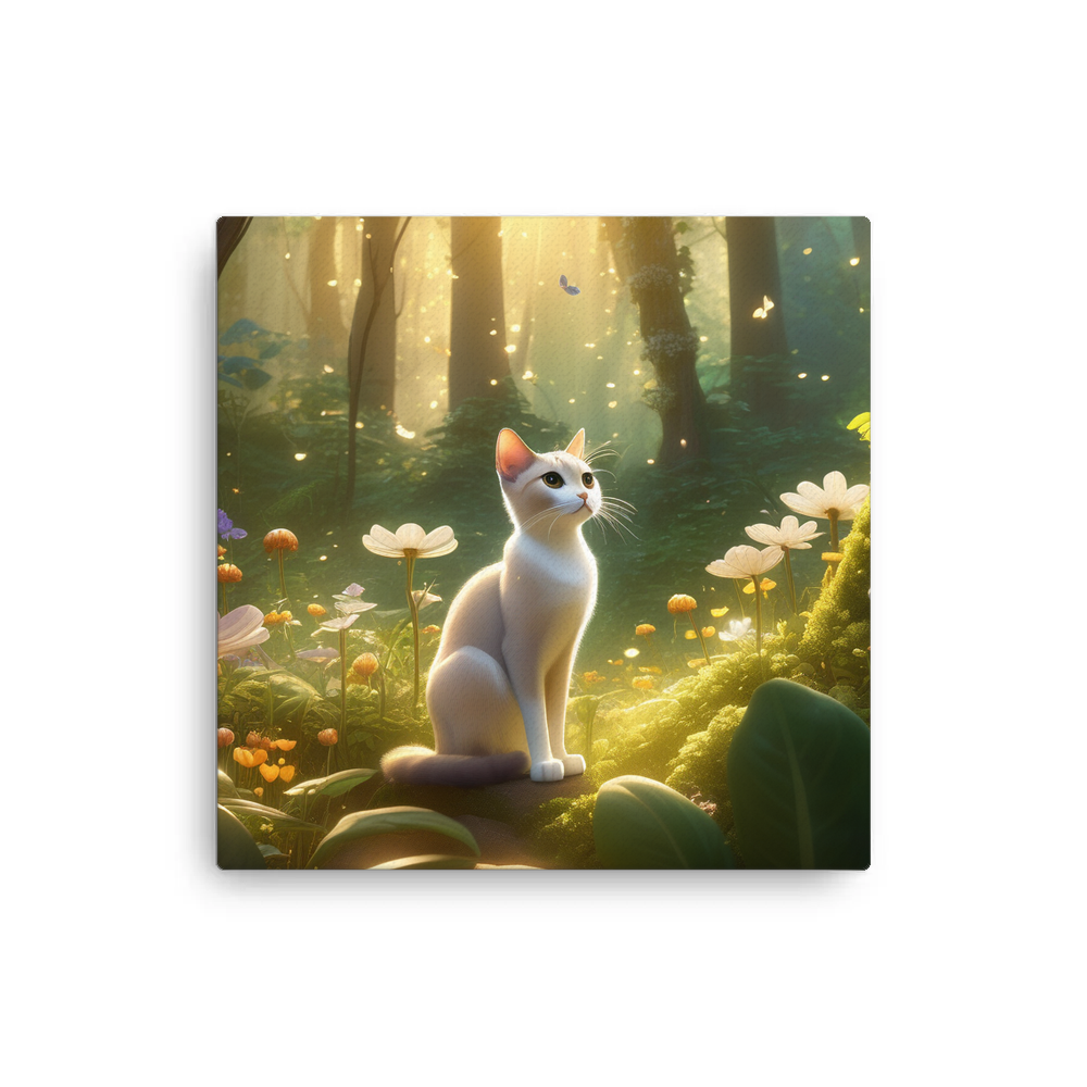 PugMug Custom White Abyssinian Cat Canvas