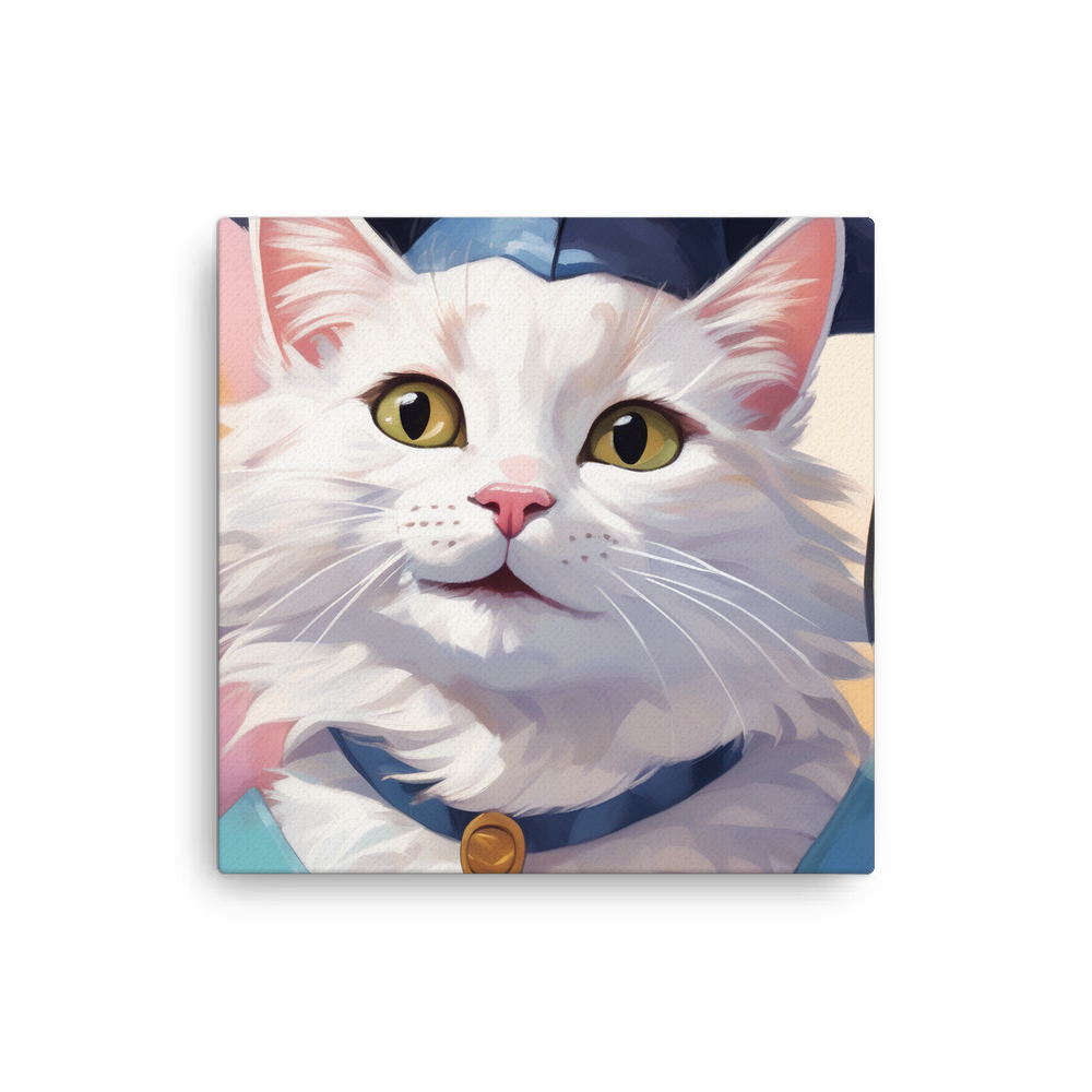 PugMug Custom White Companion Cat Canvas