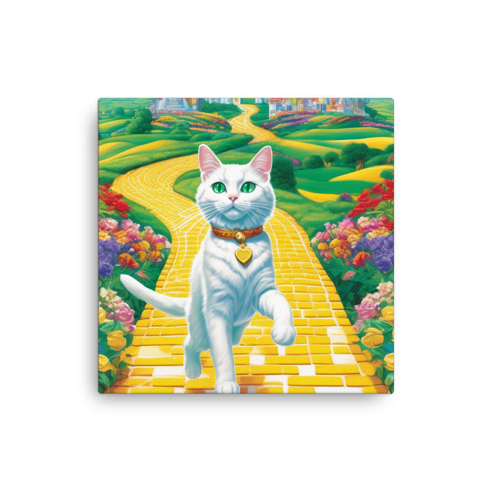 PugMug Custom White Companion Cat Canvas