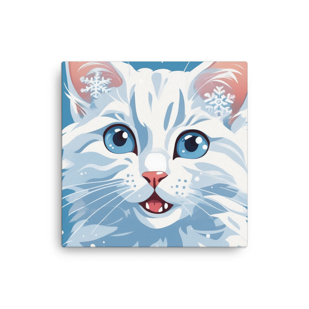 PugMug Custom White Companion Cat Canvas