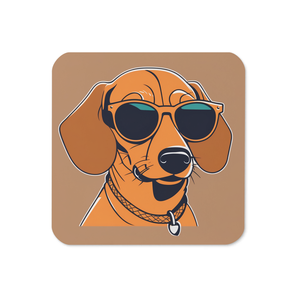 PugMug Custom Tan Dachshund Coaster