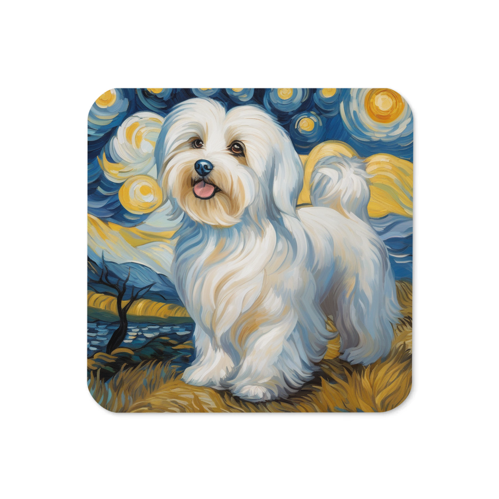 PugMug Custom White Havanese Dog Coaster