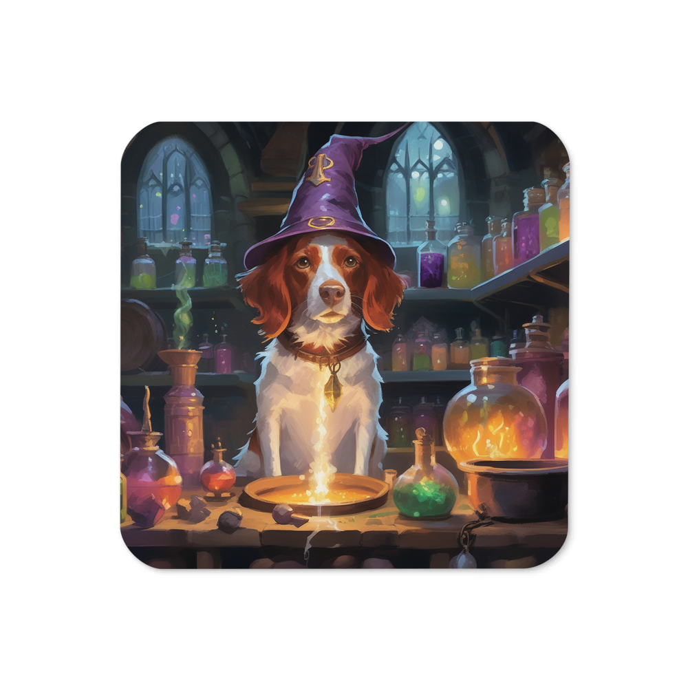 PugMug Custom Brittany Dog Coaster