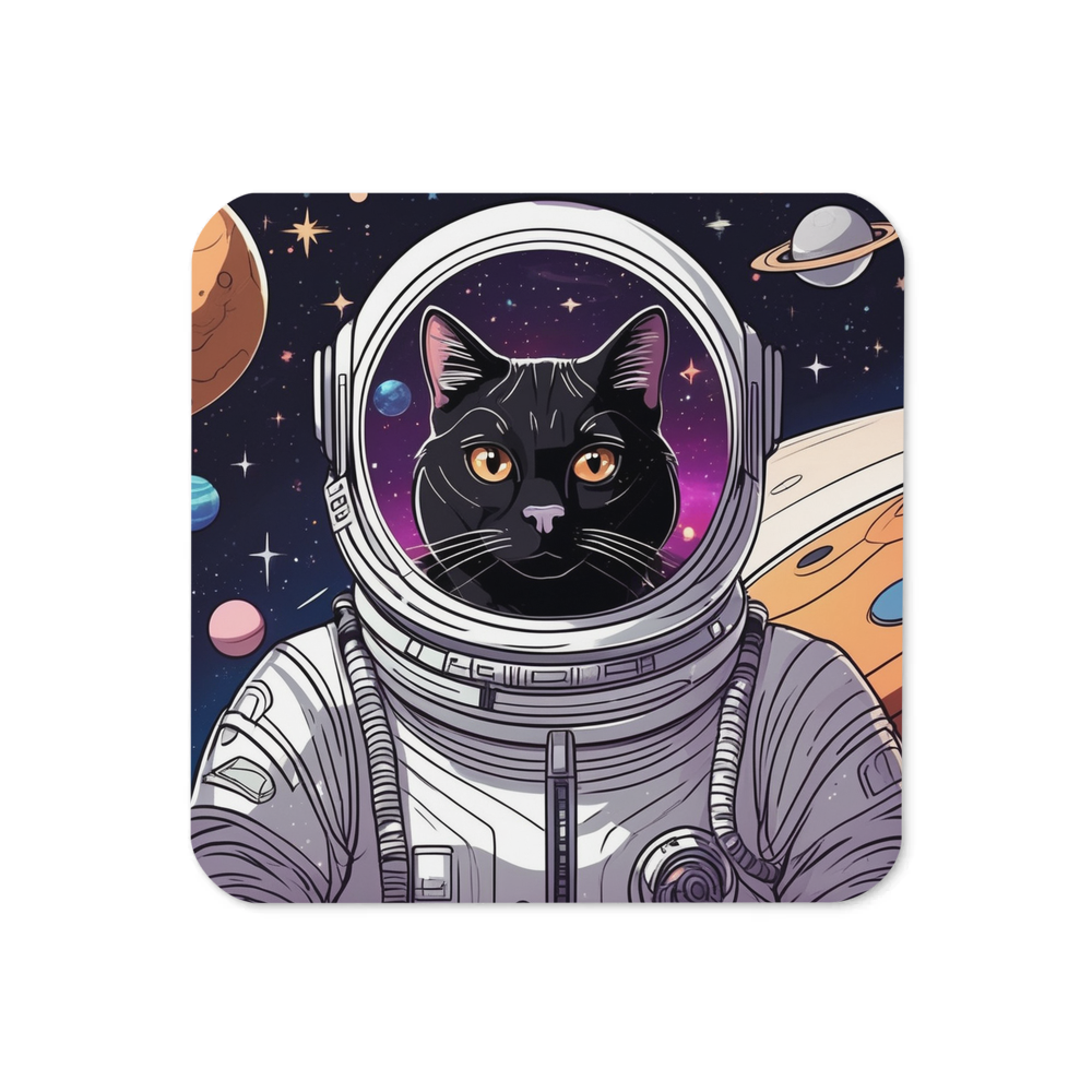 PugMug Custom Black Exotic Cat Coaster