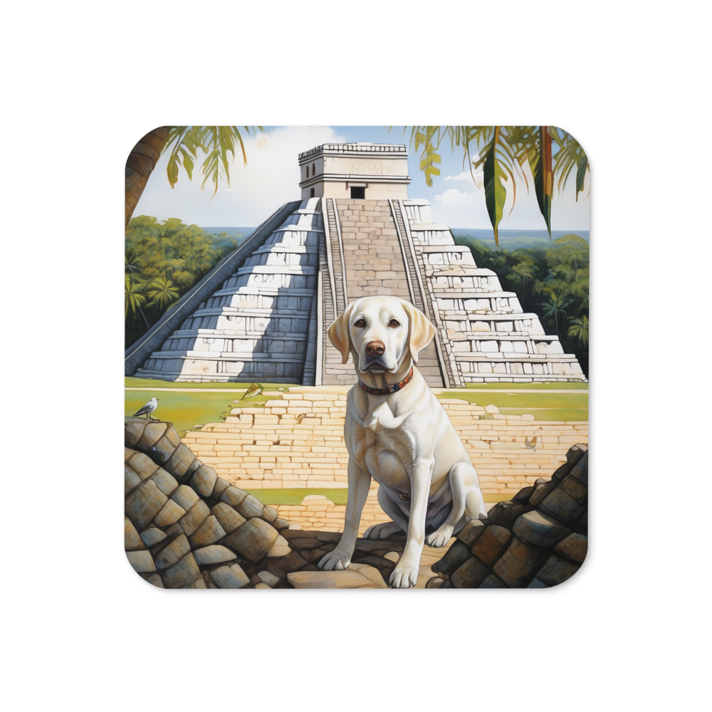 PugMug Custom White Labrador Retriever Coaster