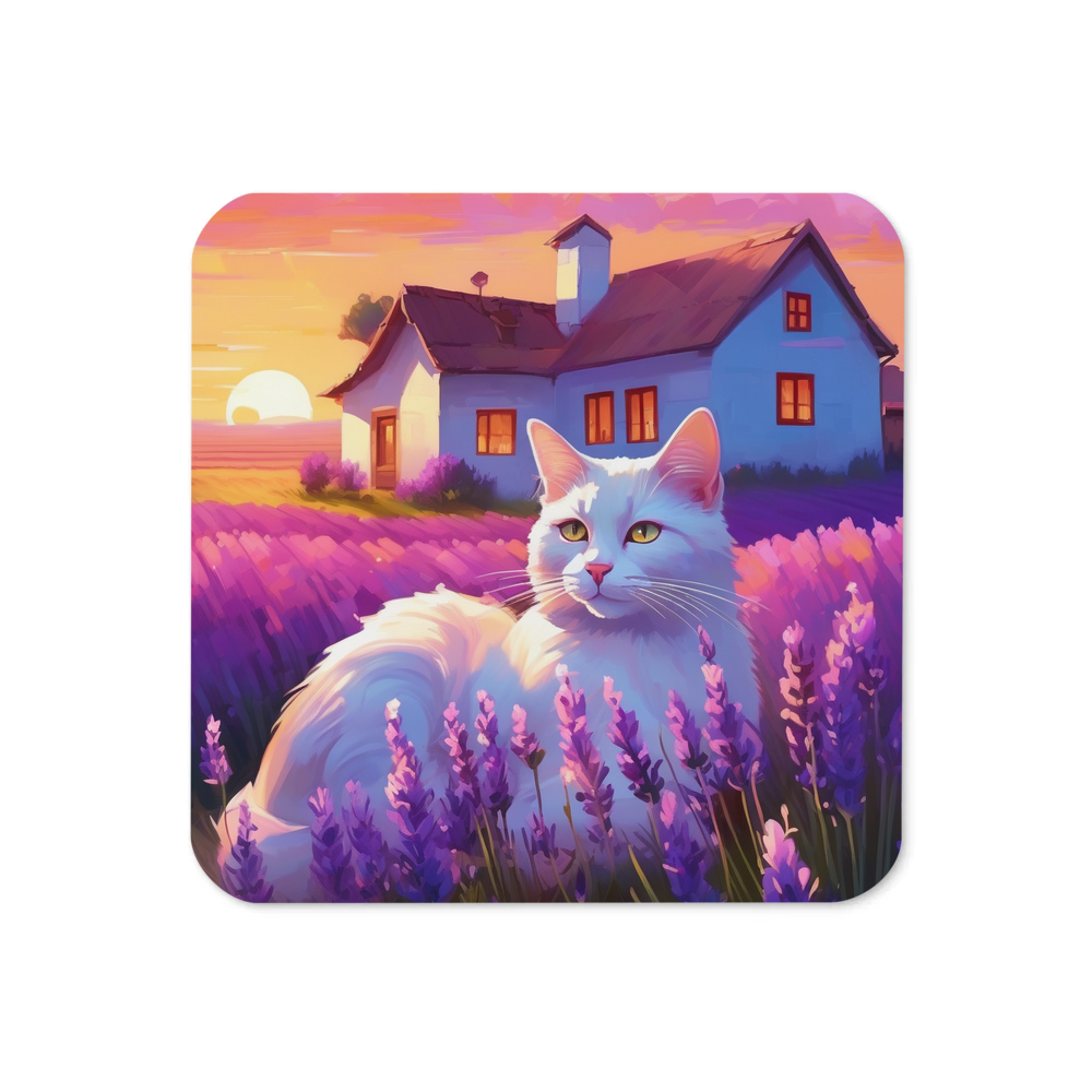 PugMug Custom White Companion Cat Coaster