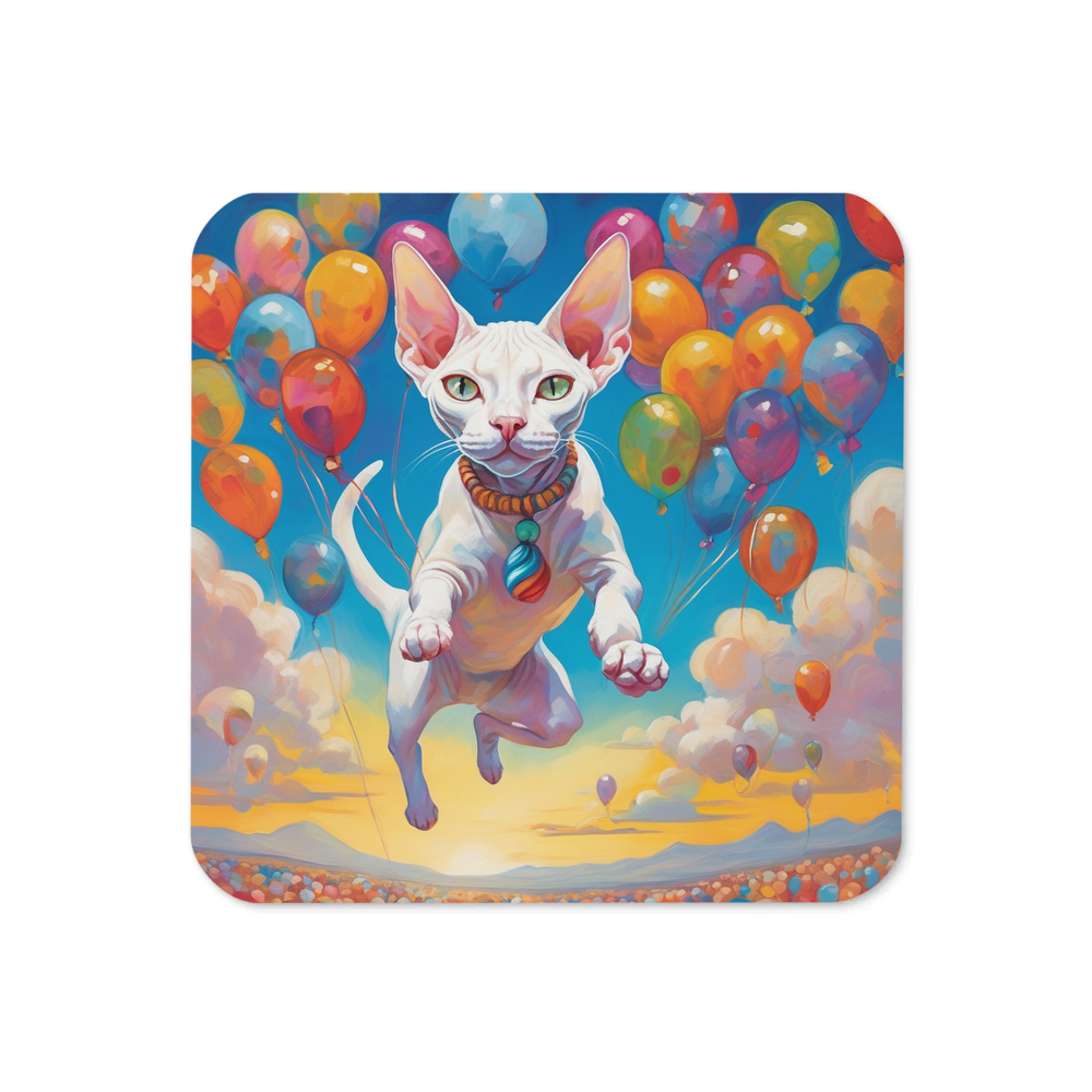 PugMug Custom White Sphynx Cat Coaster