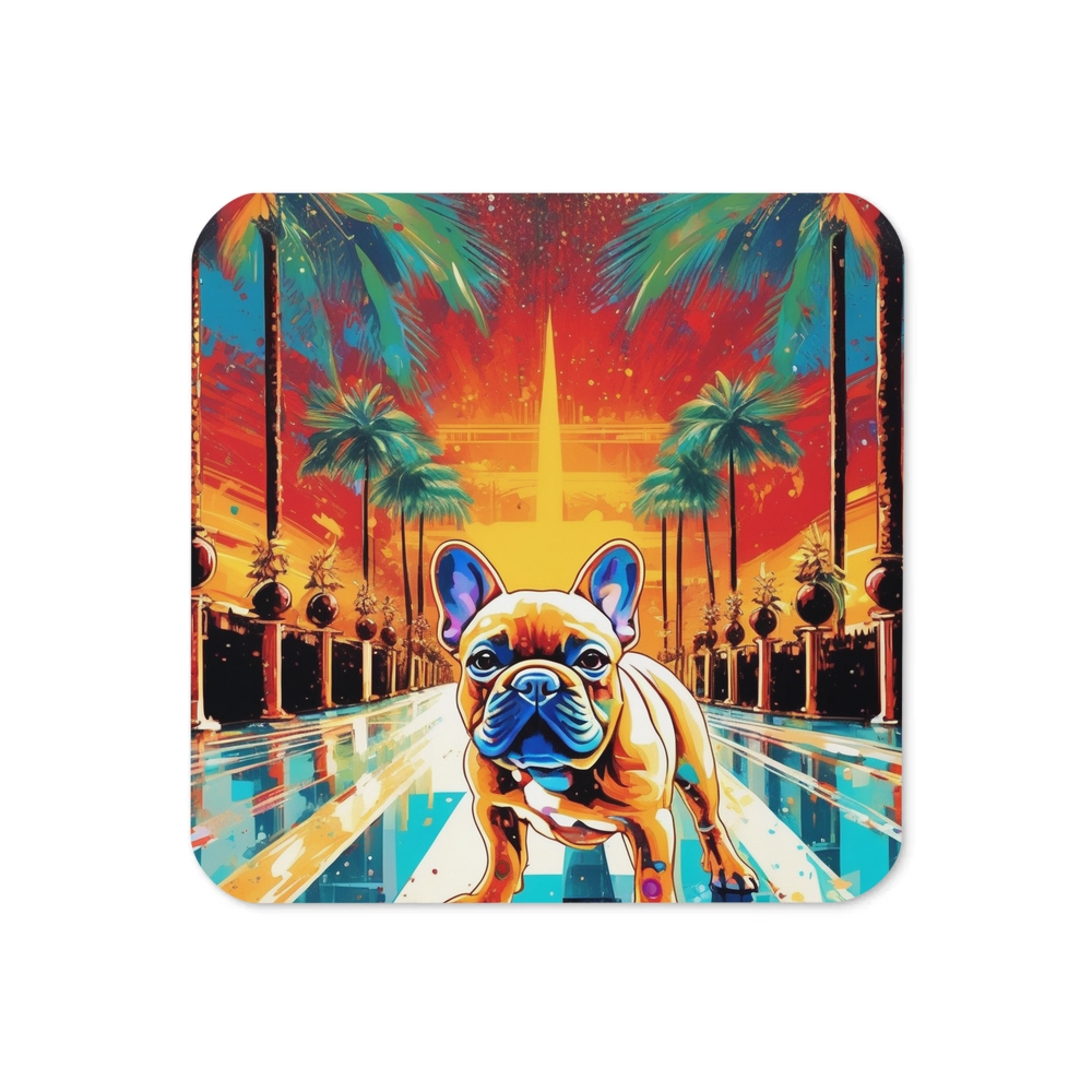 PugMug Custom Tan French Bulldog Coaster