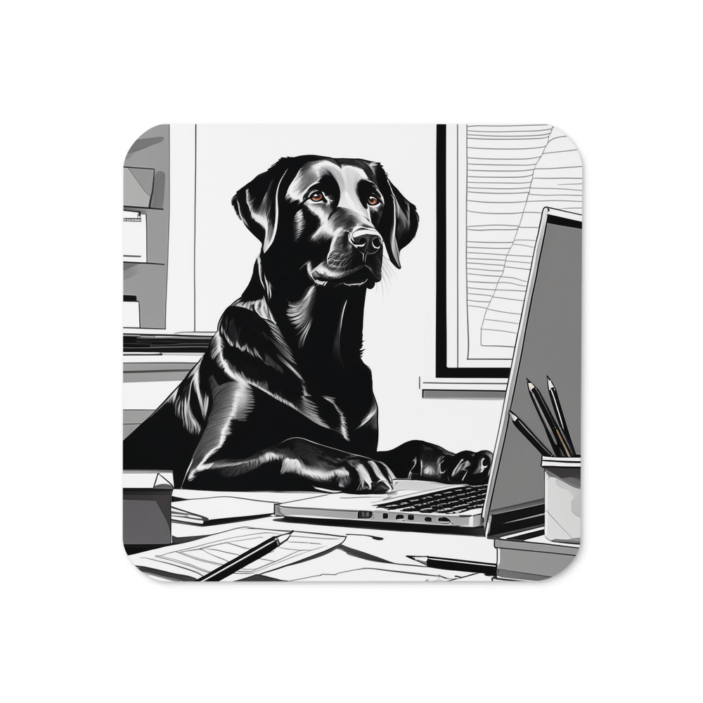 PugMug Custom Black Labrador Retriever Coaster