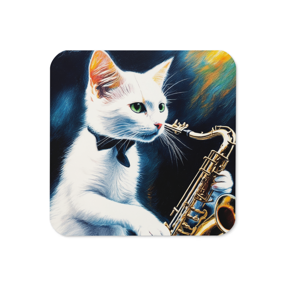 PugMug Custom White Companion Cat Coaster