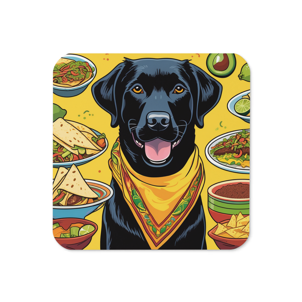 PugMug Custom Black Labrador Retriever Coaster
