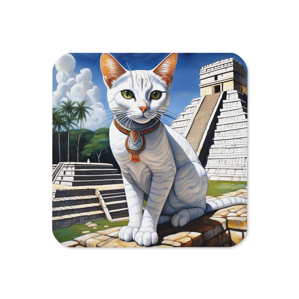 PugMug Custom White Companion Cat Coaster